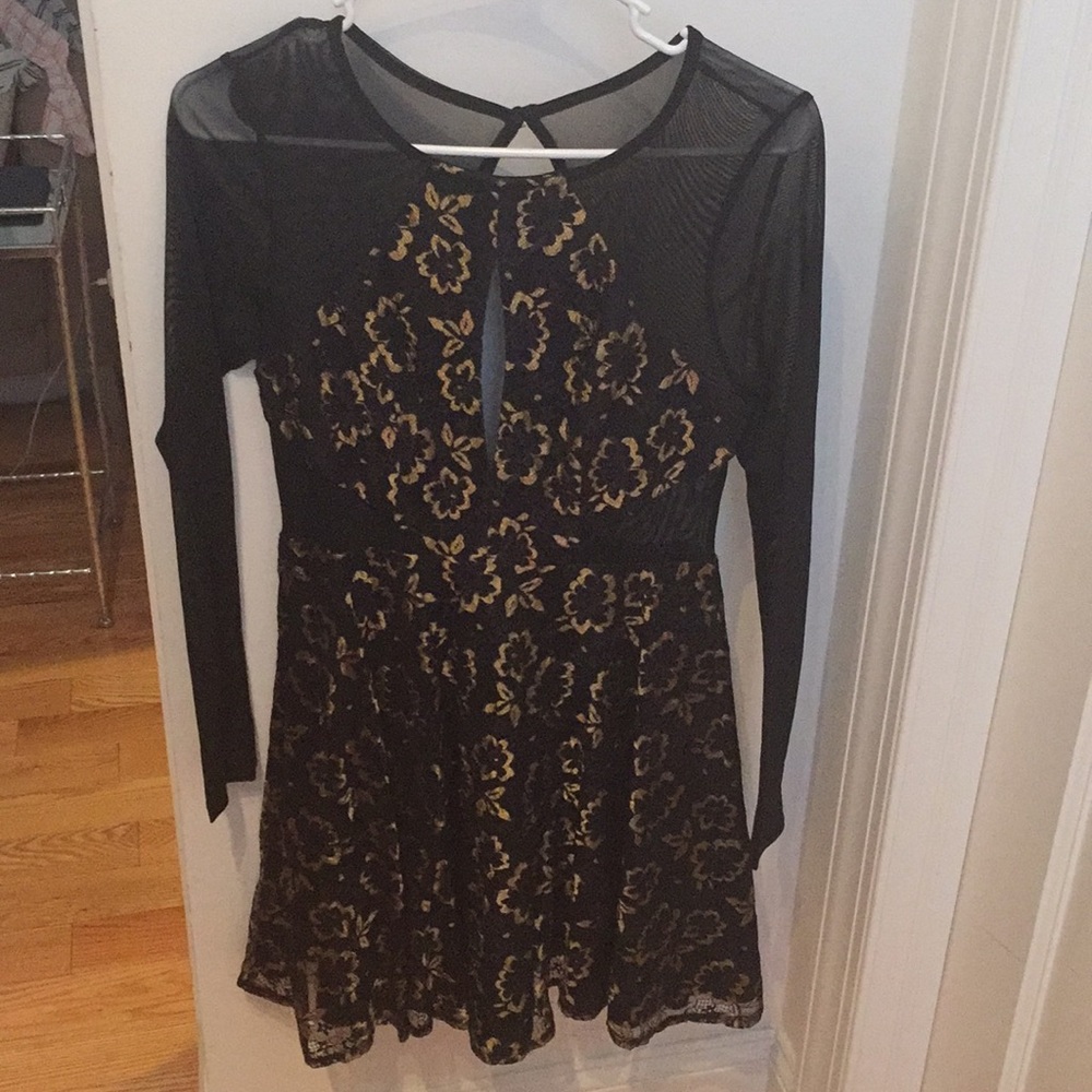 Black cut out dress